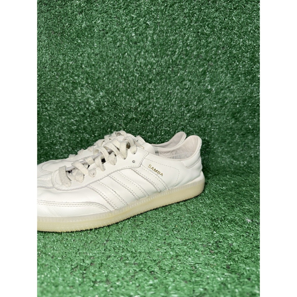 Adidas Samba Womens 8.5 Mens 7 White Leather Casual Shoe Comfort Walking Sneaker - Picture 8 of 15